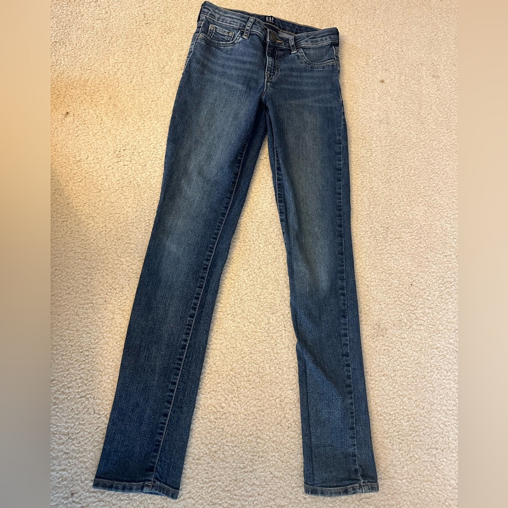 GAP Girl’s Straight Leg Jeans in Dark Blue